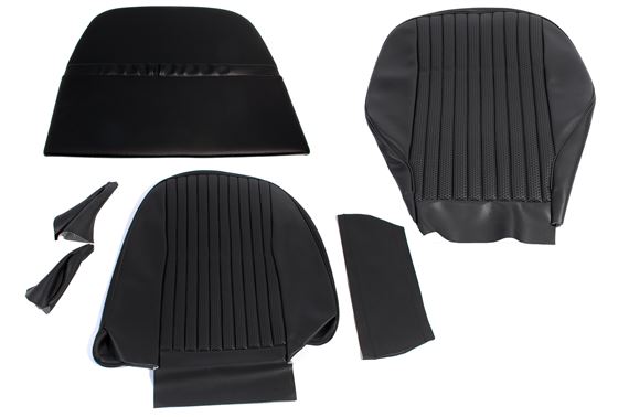 Triumph Stag Vinyl Front Seat Cover Kit - RH Mk2 - Black - RS1319BLACK